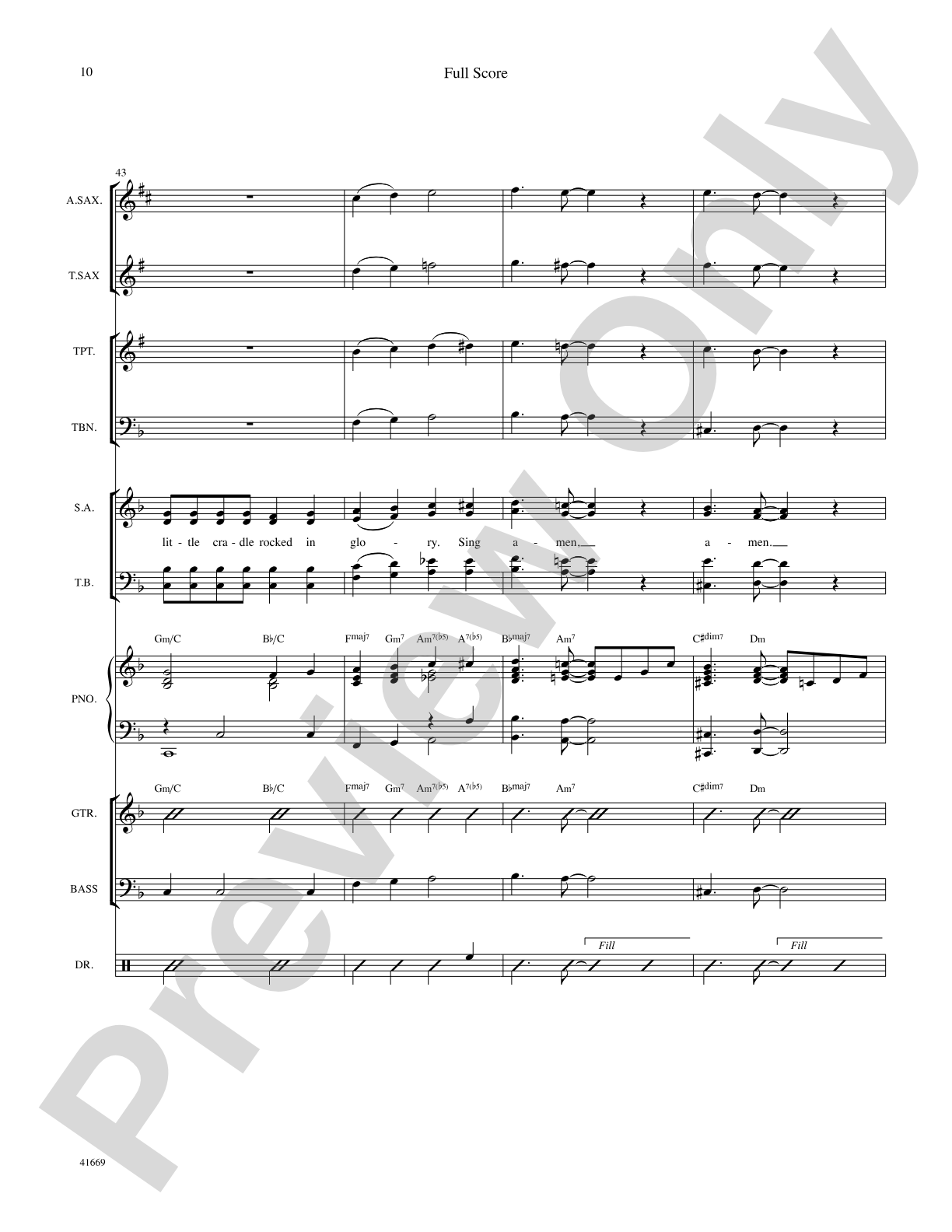 The Little Cradle Rocked: Score: Choral SoundPax