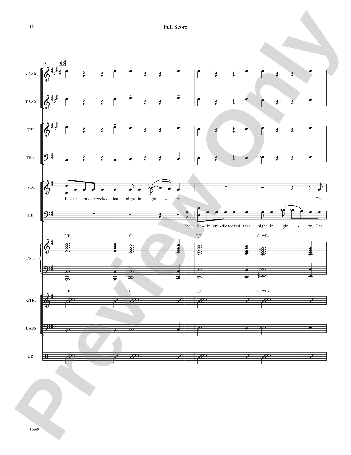 The Little Cradle Rocked: Score: Choral SoundPax