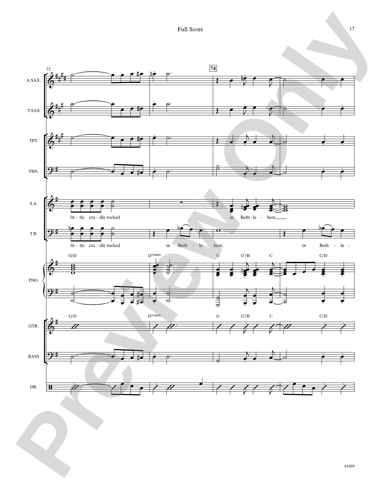 The Little Cradle Rocked: Score: Choral SoundPax