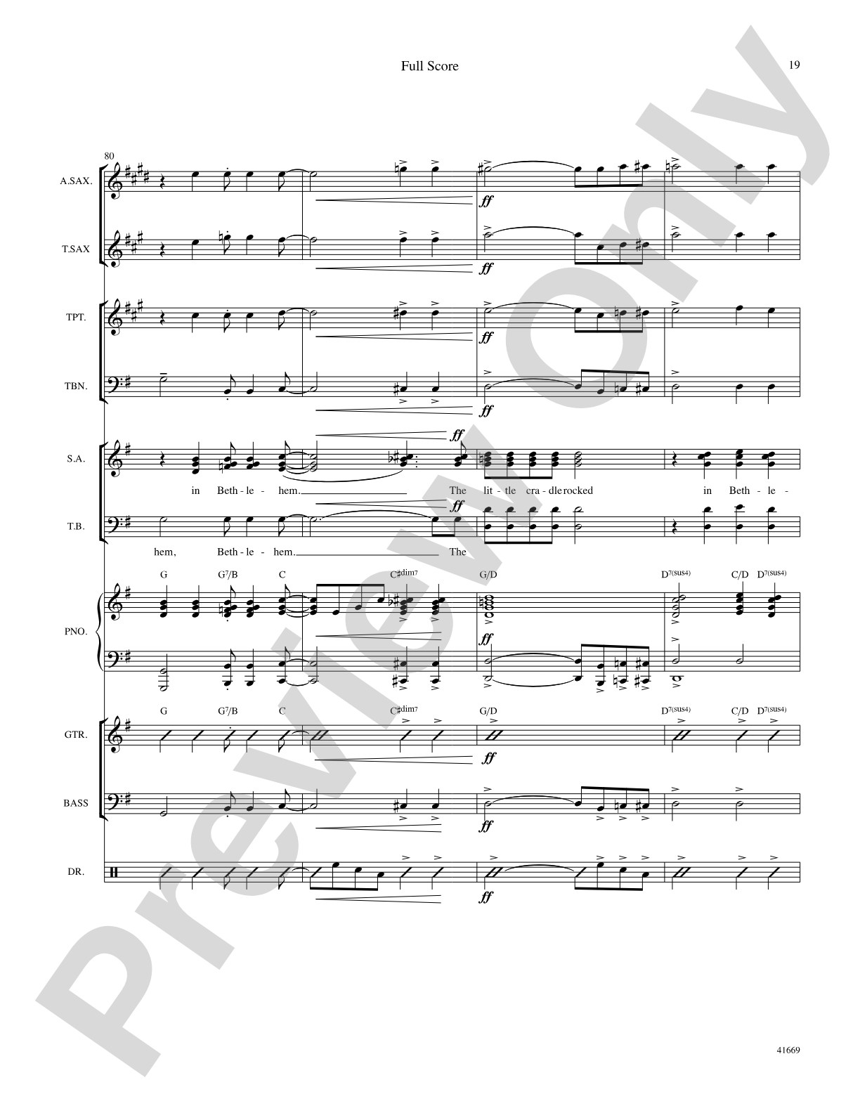 The Little Cradle Rocked: Score: Choral SoundPax