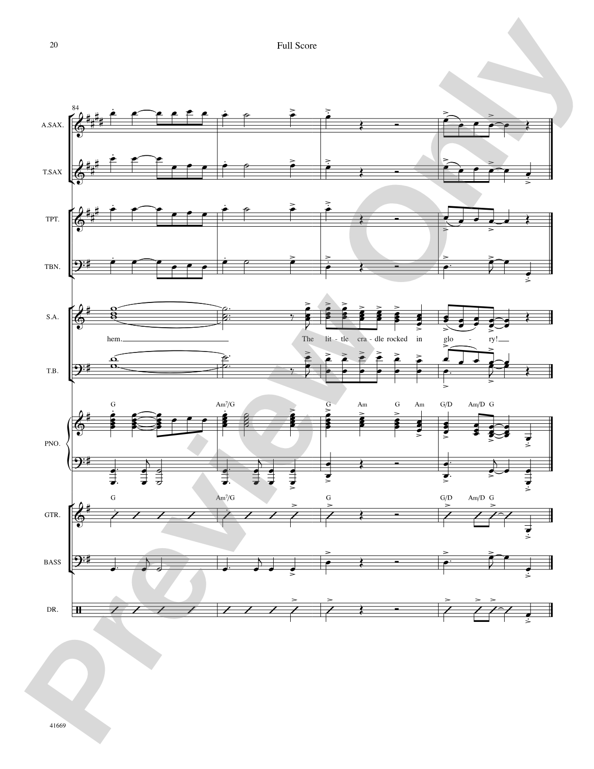 The Little Cradle Rocked: Score: Choral SoundPax
