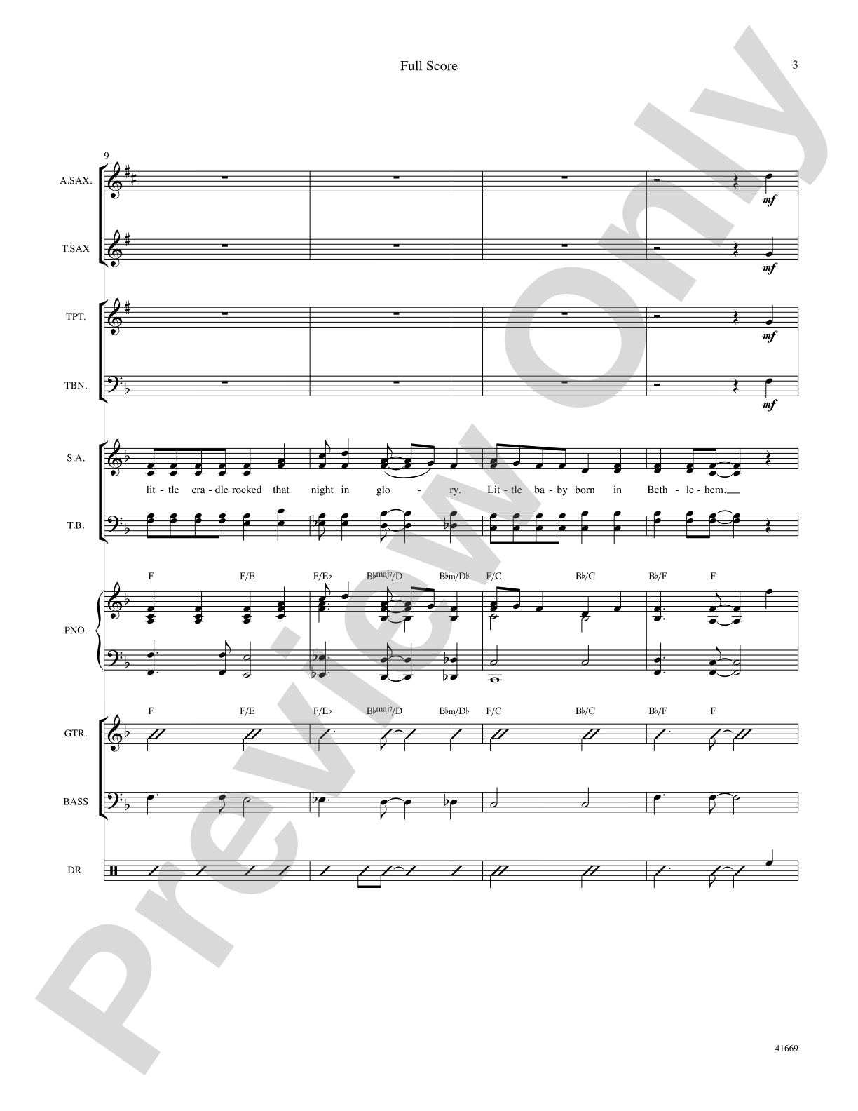 The Little Cradle Rocked: Score: Choral SoundPax