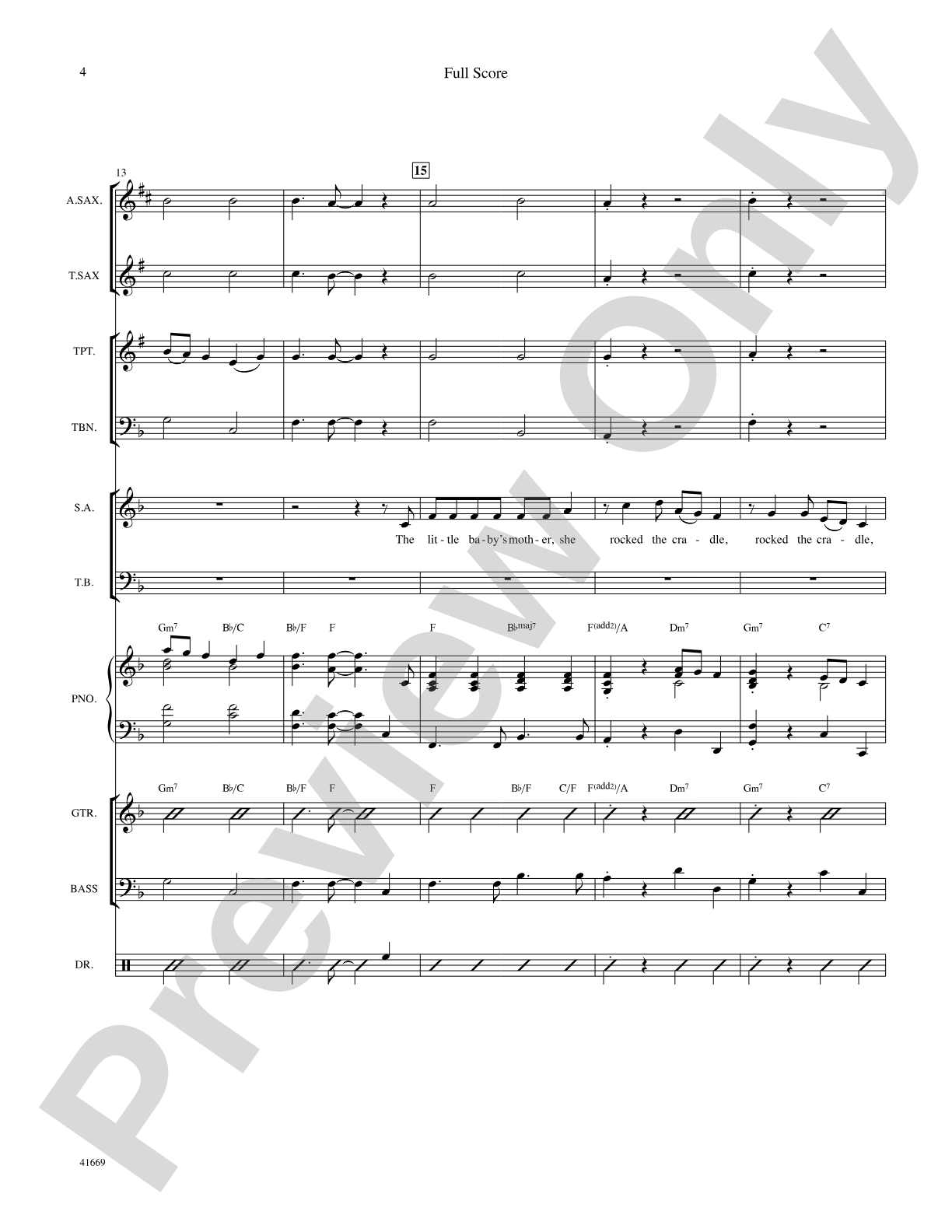 The Little Cradle Rocked: Score: Choral SoundPax
