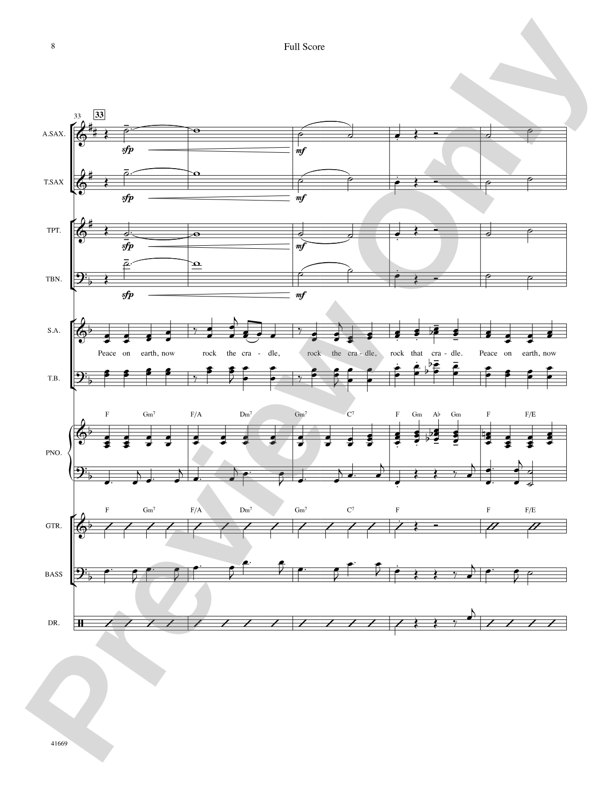 The Little Cradle Rocked: Score: Choral SoundPax
