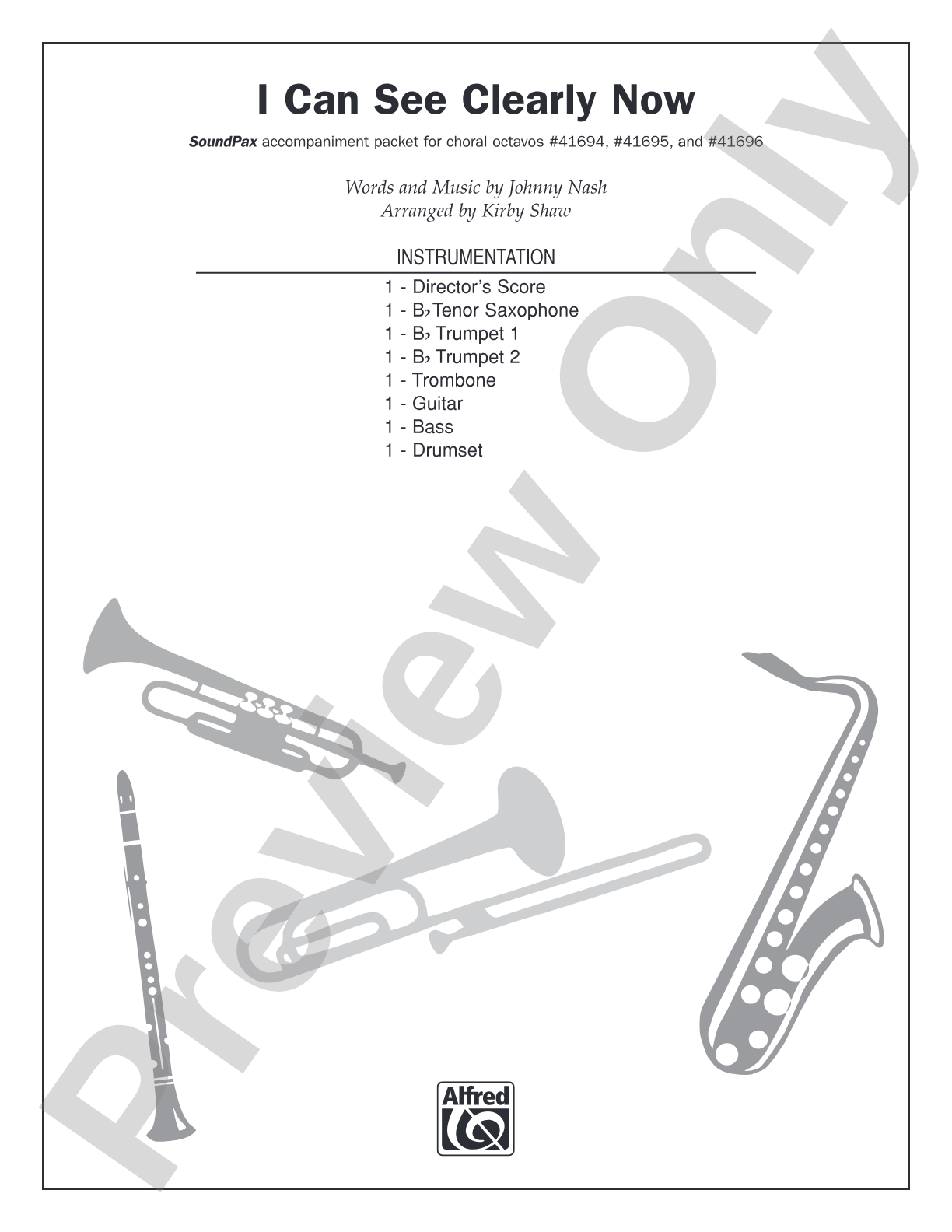 I Can See Clearly Now: Score: Choral SoundPax