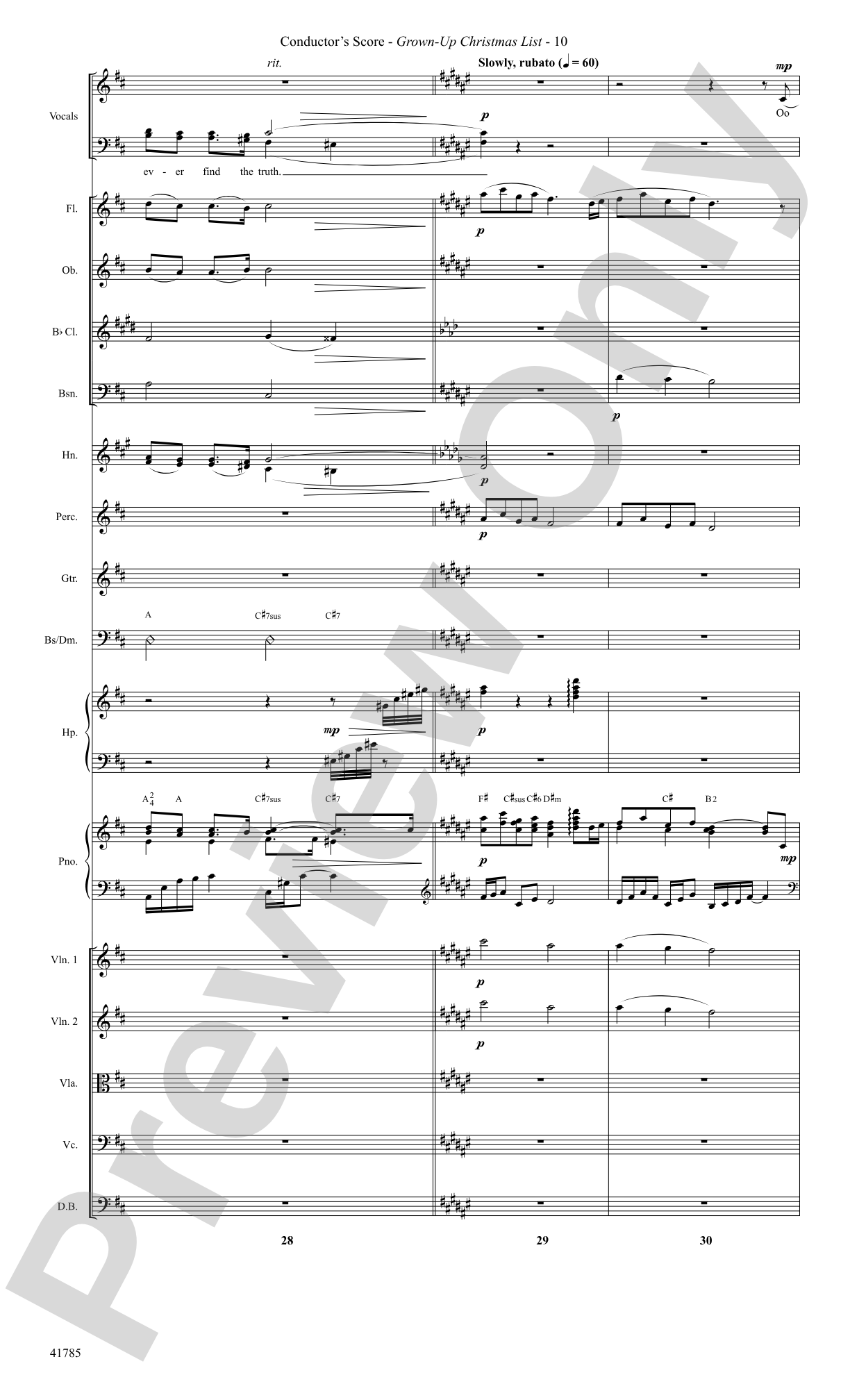 Grown-Up Christmas List: Score: Choral SoundPax