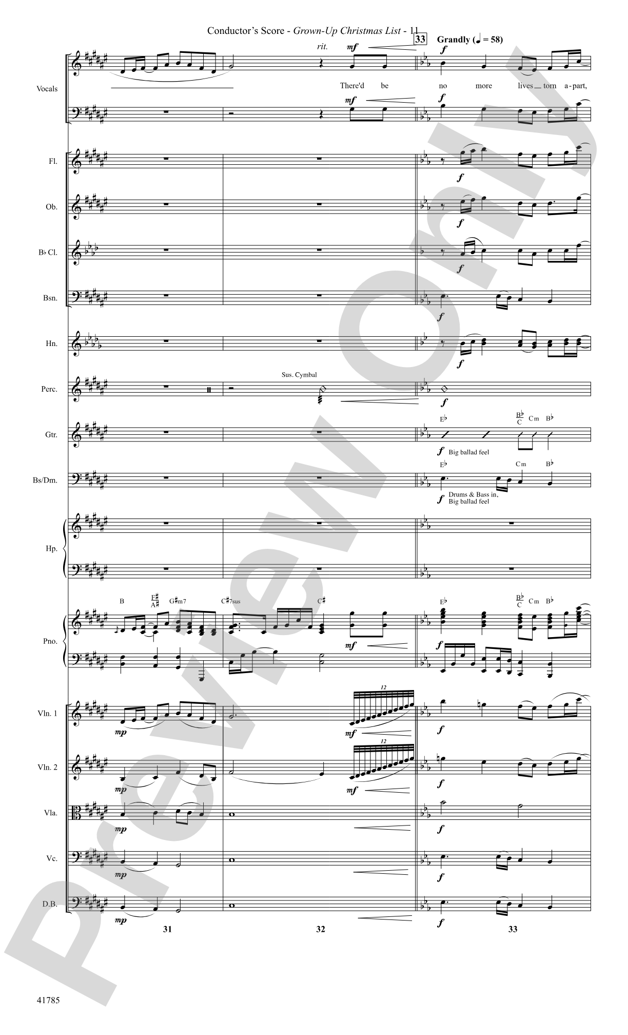 Grown-Up Christmas List: Score: Choral SoundPax