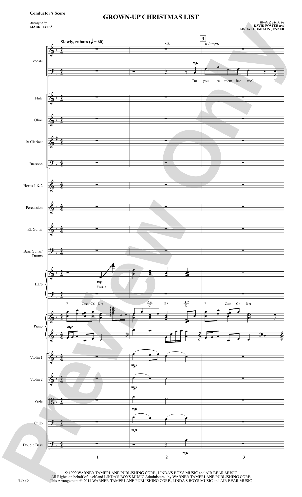 Grown-Up Christmas List: Score: Choral SoundPax