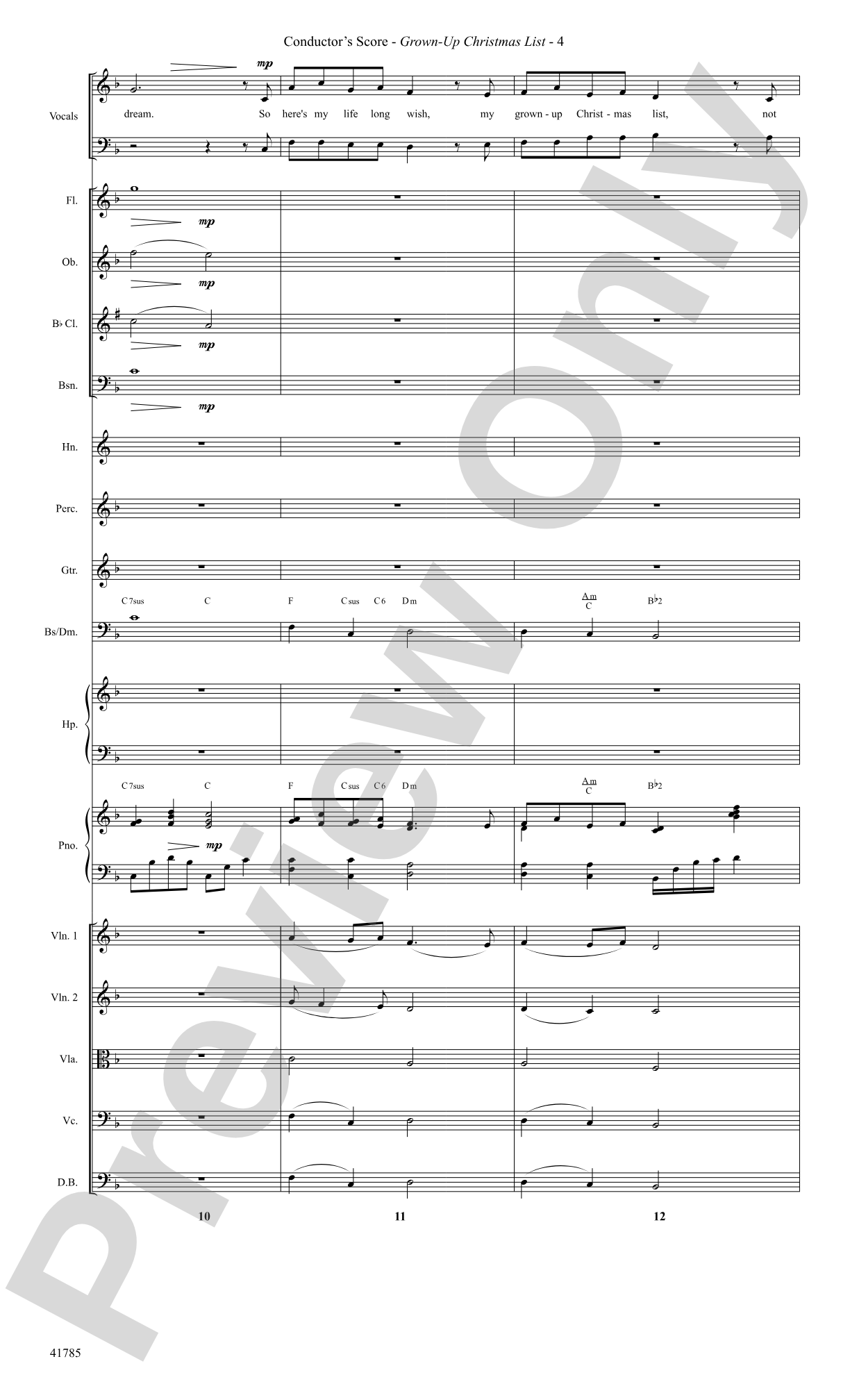Grown-Up Christmas List: Score: Choral SoundPax