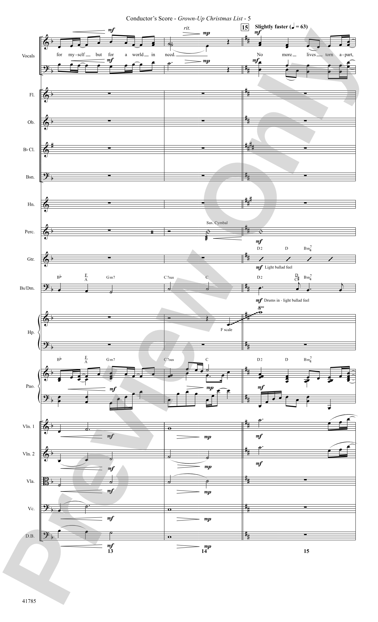 Grown-Up Christmas List: Score: Choral SoundPax