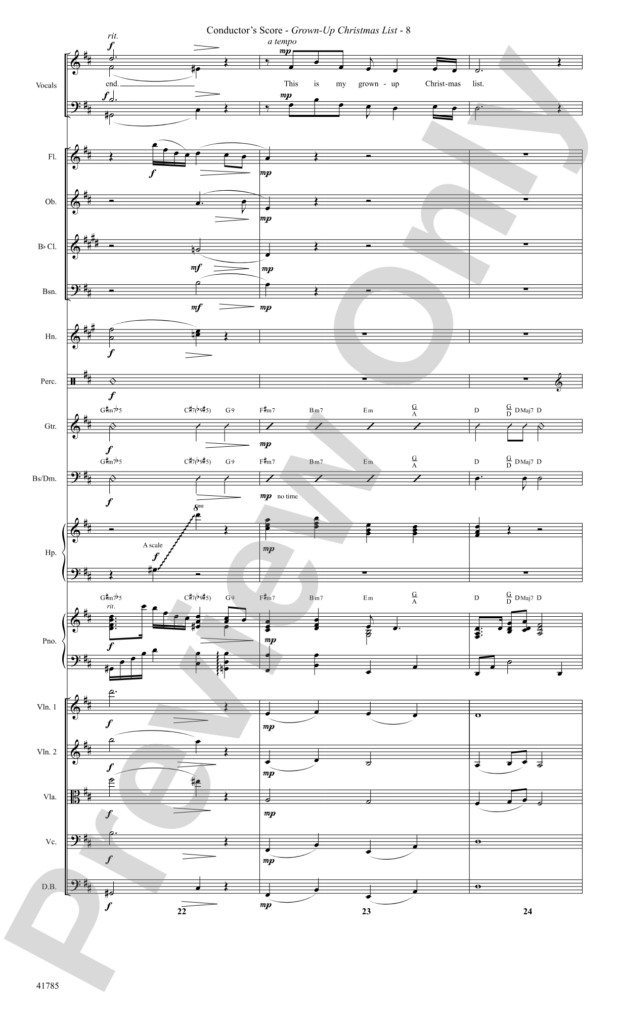 Grown-Up Christmas List: Score: Choral SoundPax