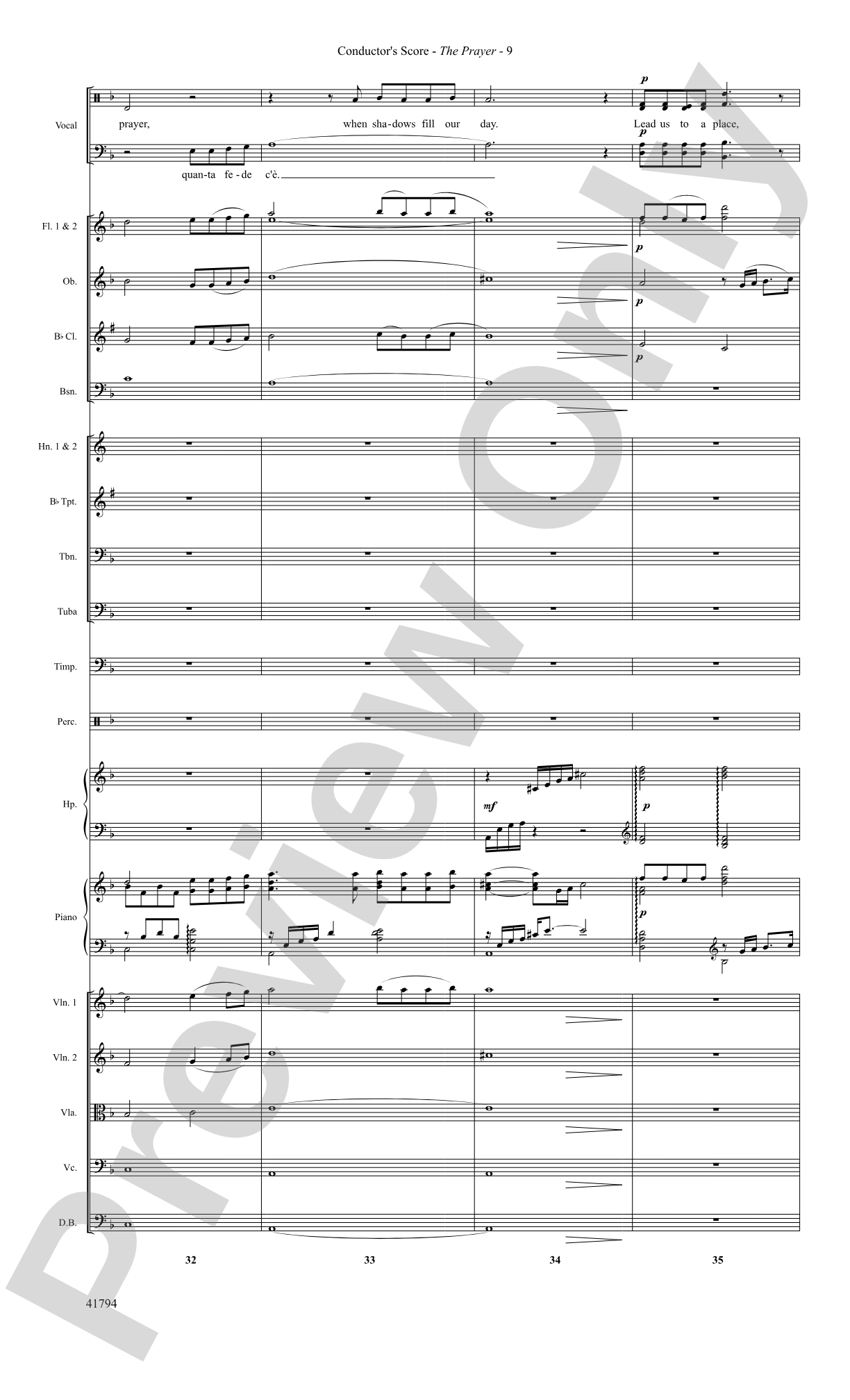 The Prayer: Score: Choral SoundPax