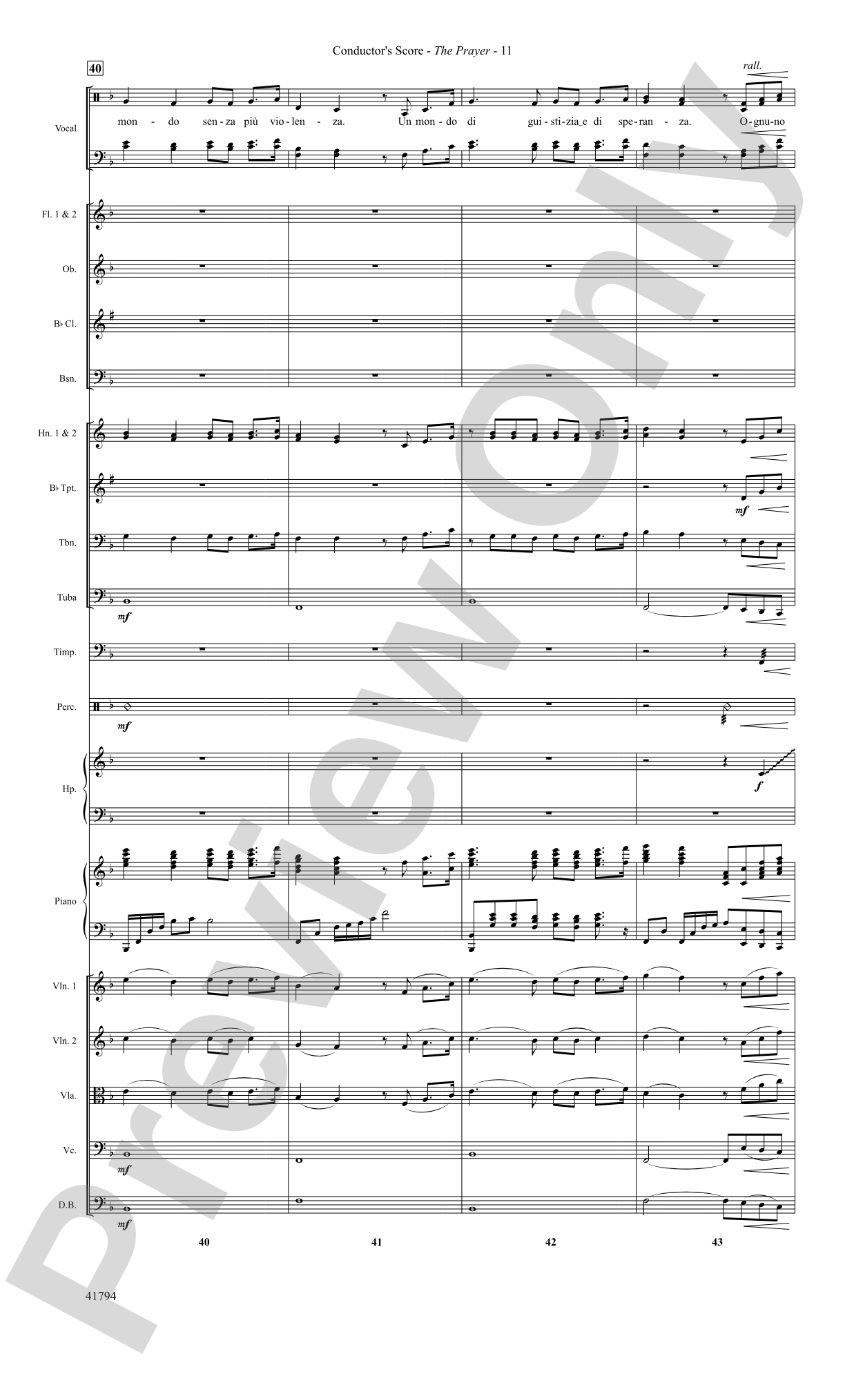 The Prayer: Score: Choral SoundPax