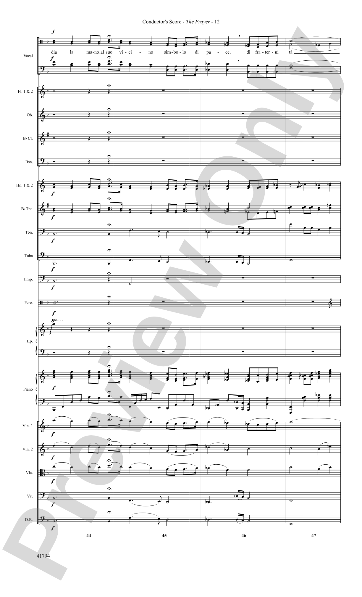 The Prayer: Score: Choral SoundPax