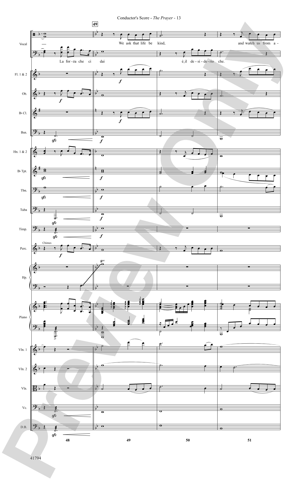 The Prayer: Score: Choral SoundPax