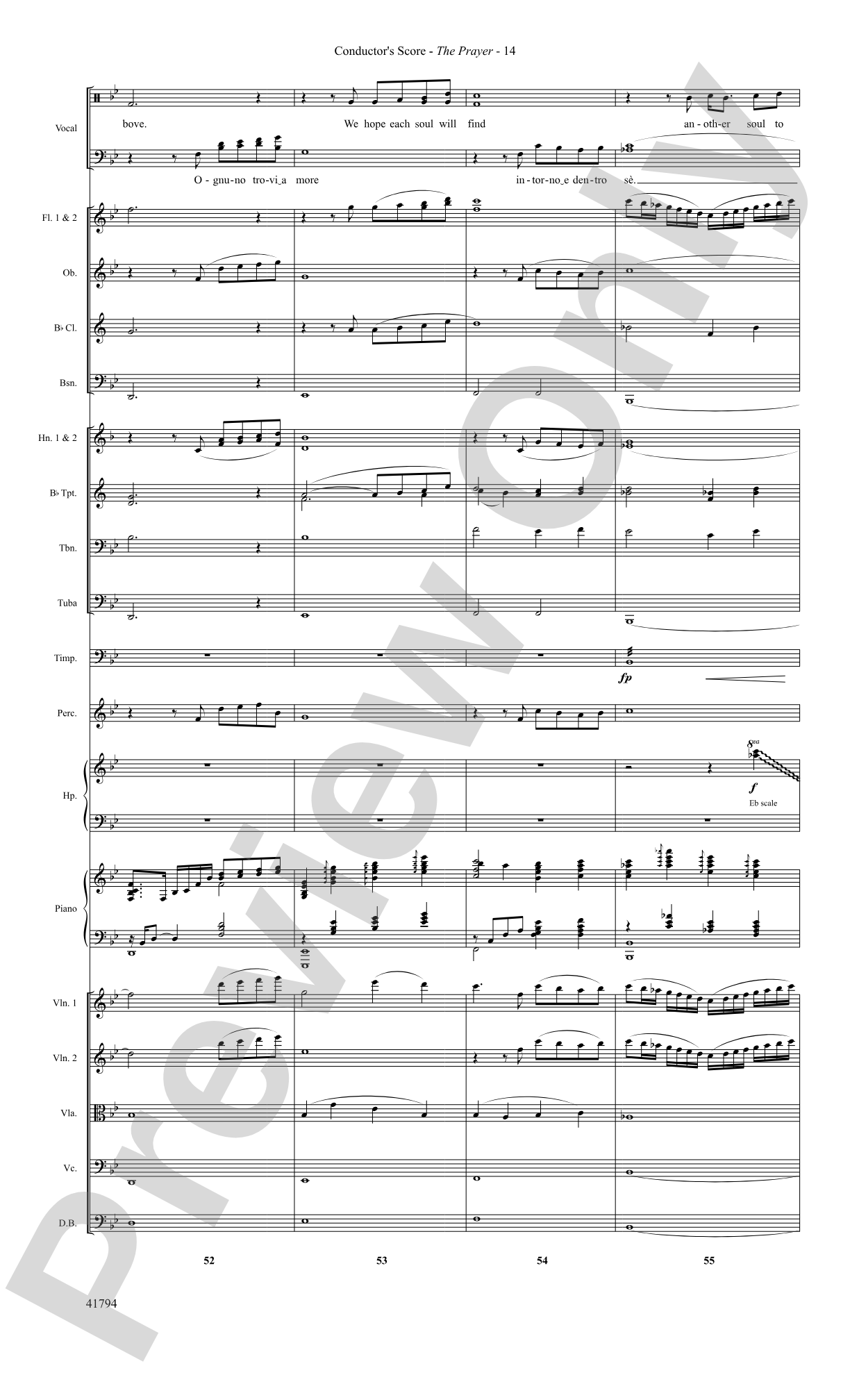 The Prayer: Score: Choral SoundPax