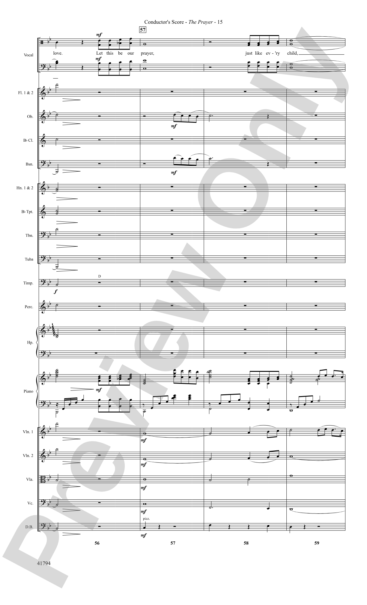 The Prayer: Score: Choral SoundPax