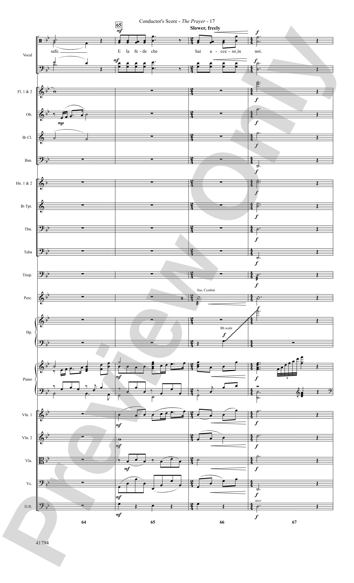 The Prayer: Score: Choral SoundPax