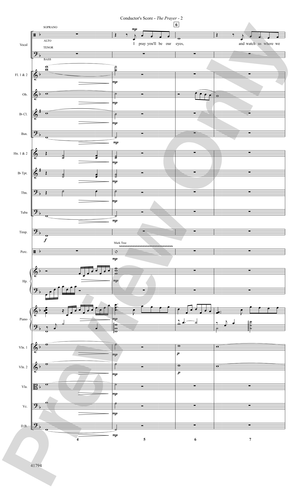 The Prayer: Score: Choral SoundPax