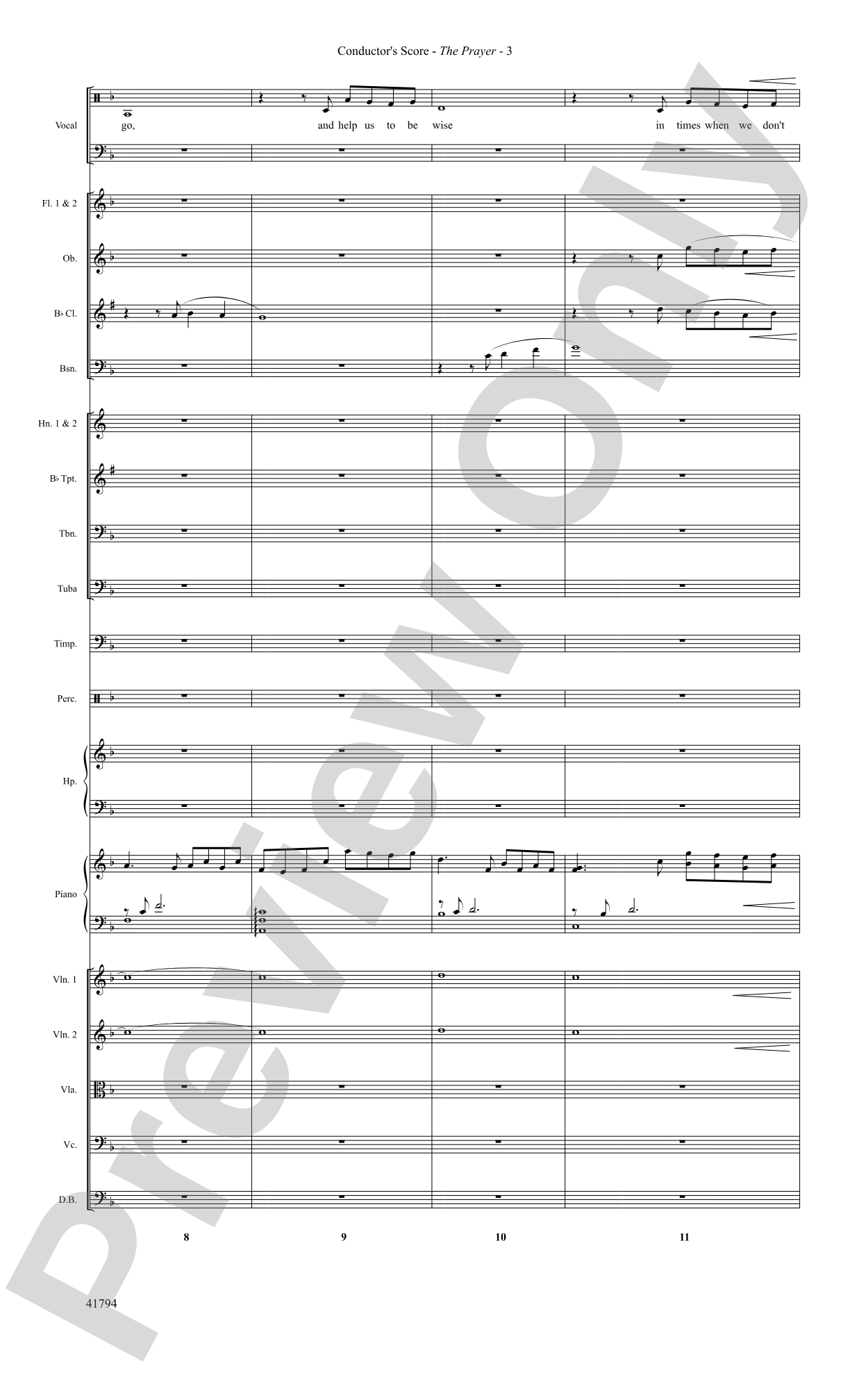 The Prayer: Score: Choral SoundPax