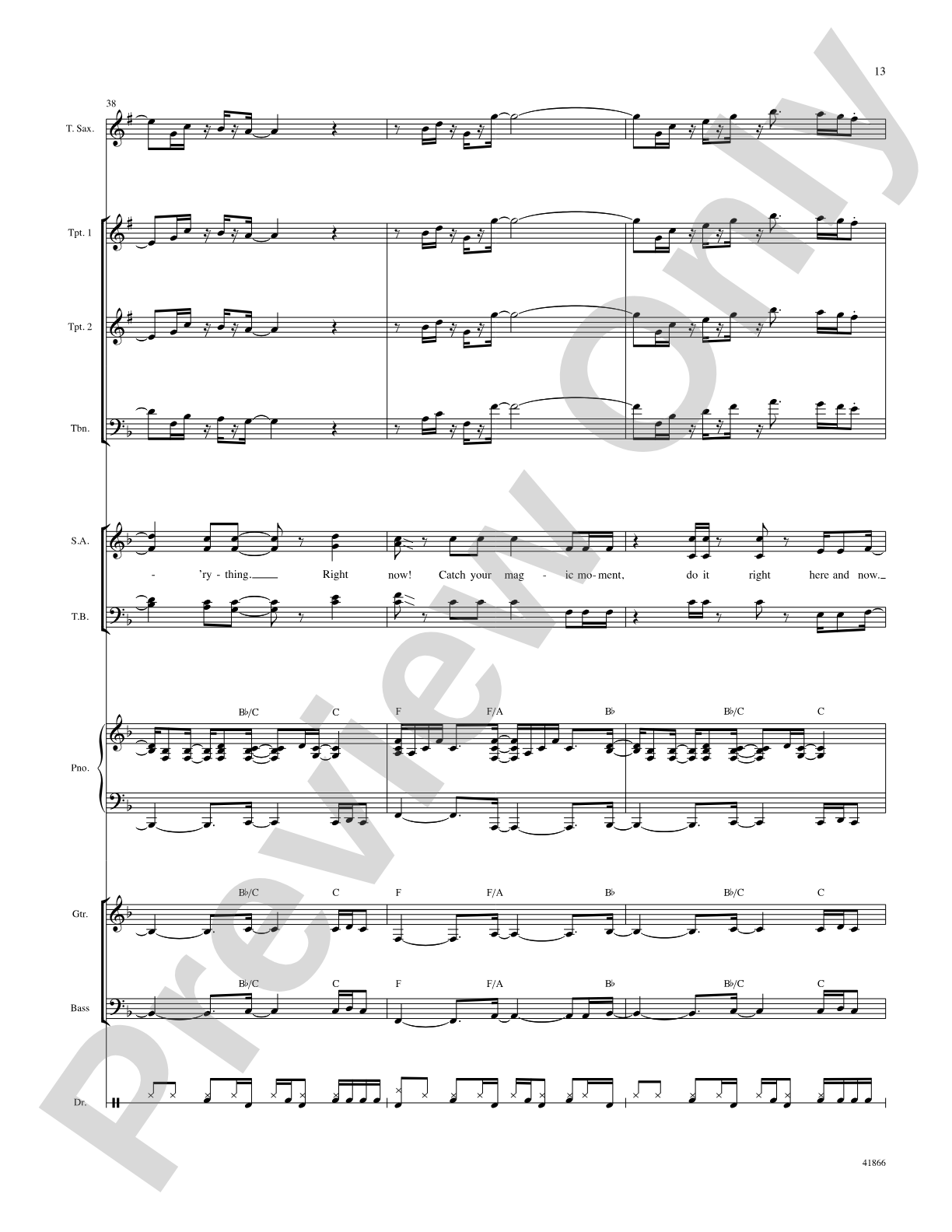 Right Now: Score: Choral SoundPax