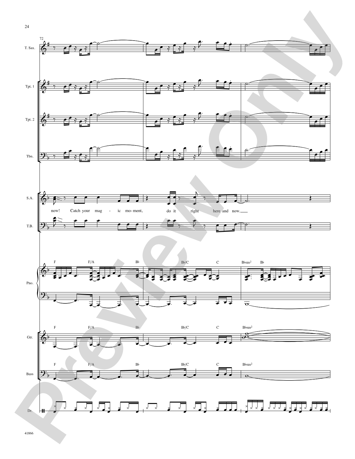 Right Now: Score: Choral SoundPax