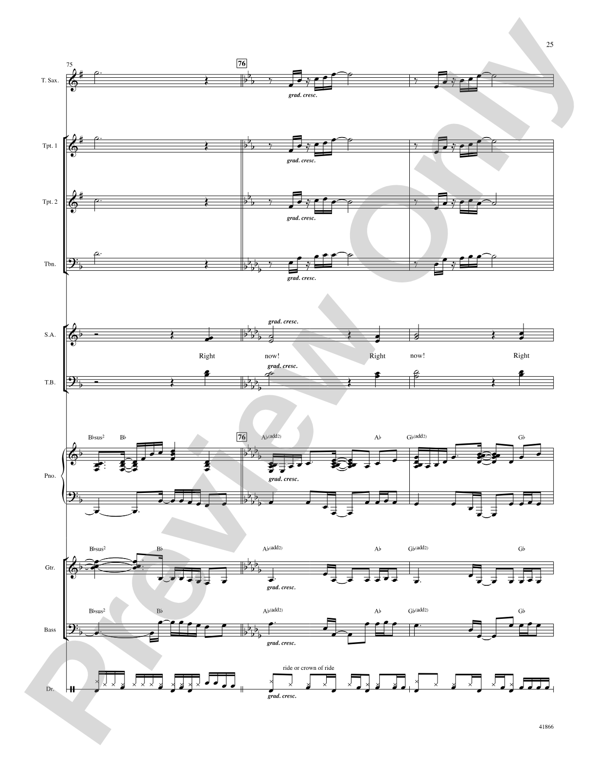 Right Now: Score: Choral SoundPax