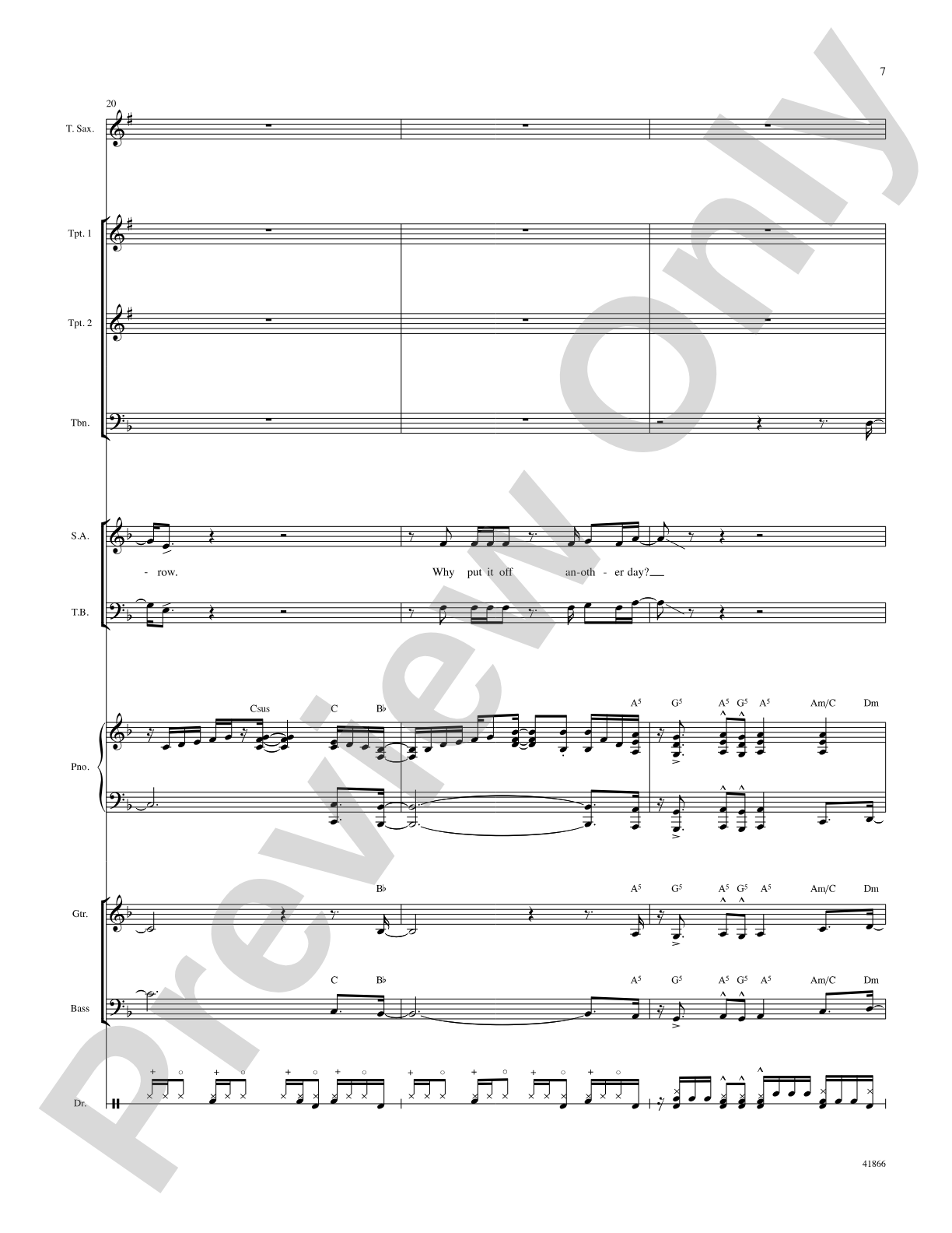 Right Now: Score: Choral SoundPax
