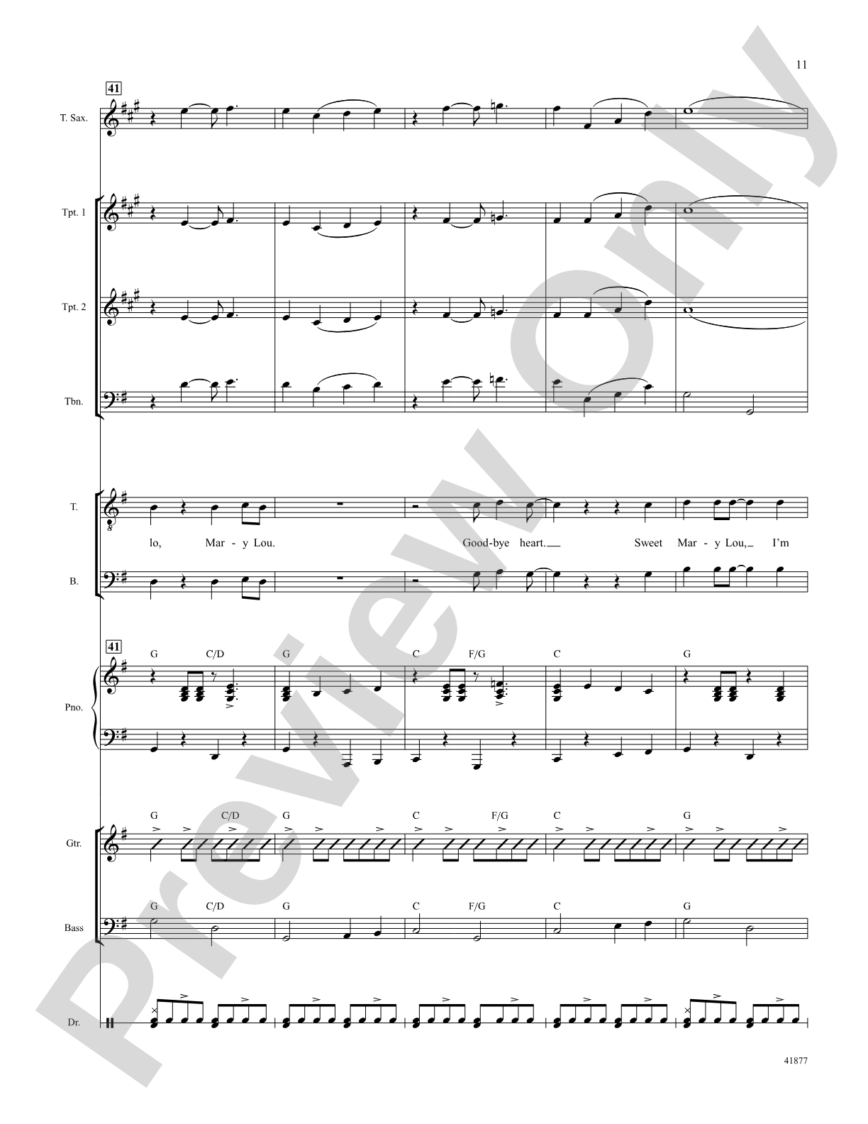 Hello, Mary Lou: Score: Choral SoundPax