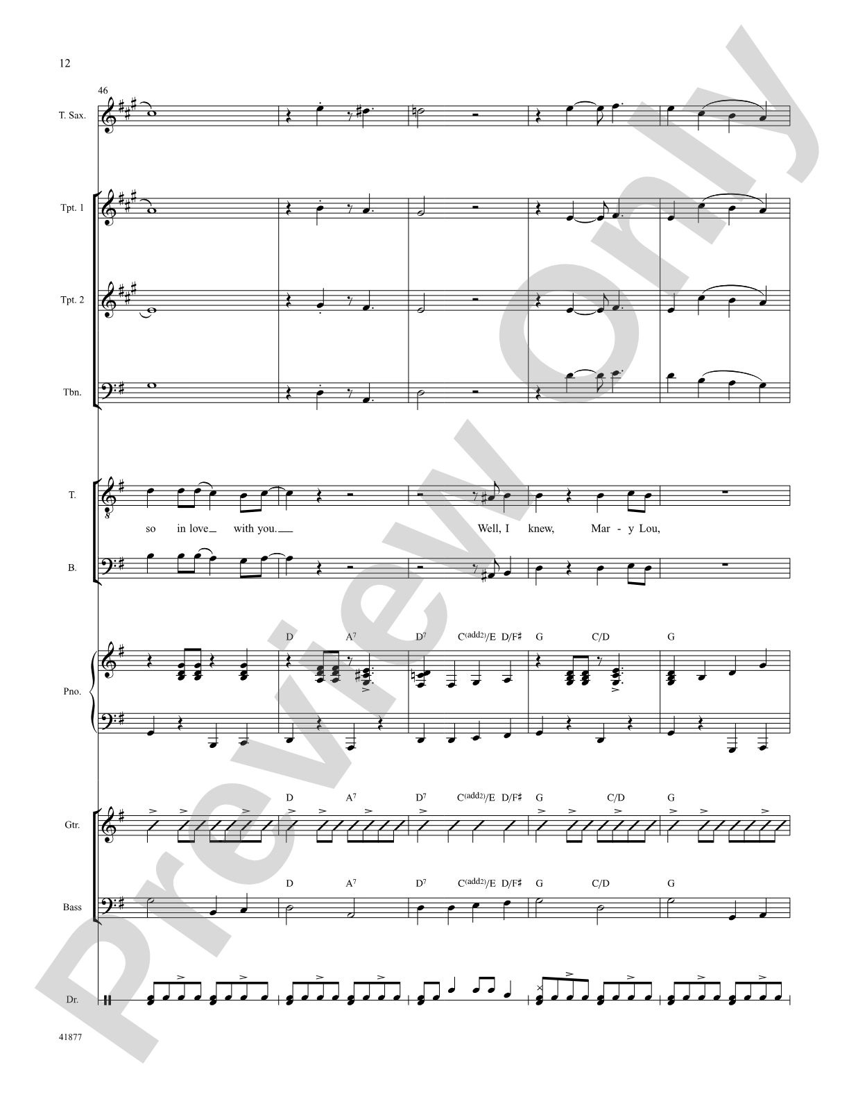 Hello, Mary Lou: Score: Choral SoundPax