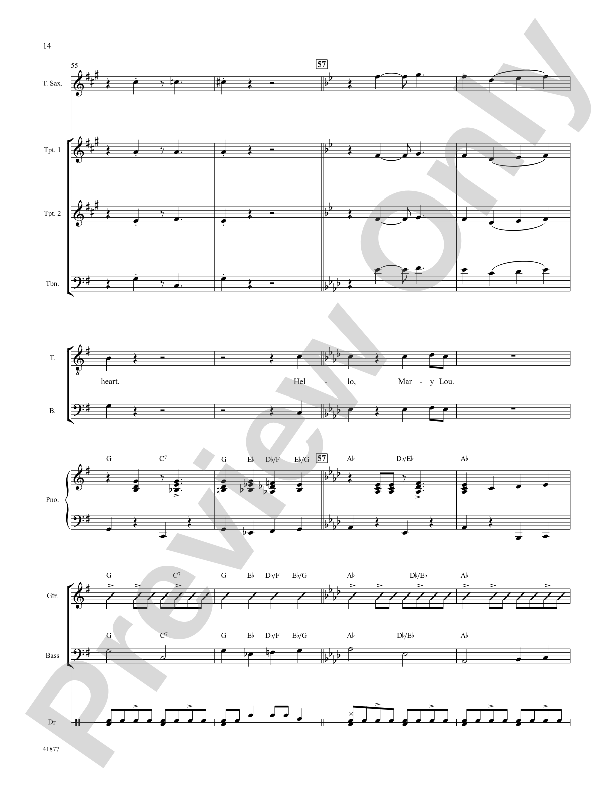 Hello, Mary Lou: Score: Choral SoundPax