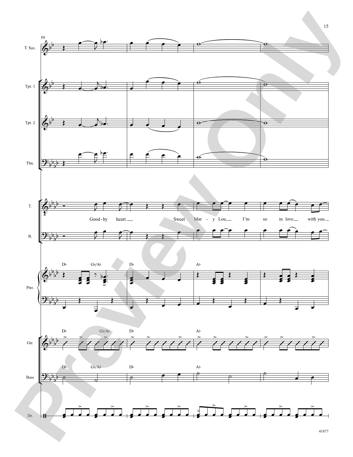 Hello, Mary Lou: Score: Choral SoundPax