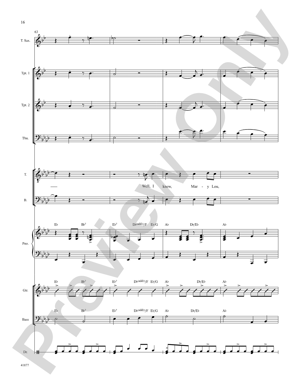 Hello, Mary Lou: Score: Choral SoundPax