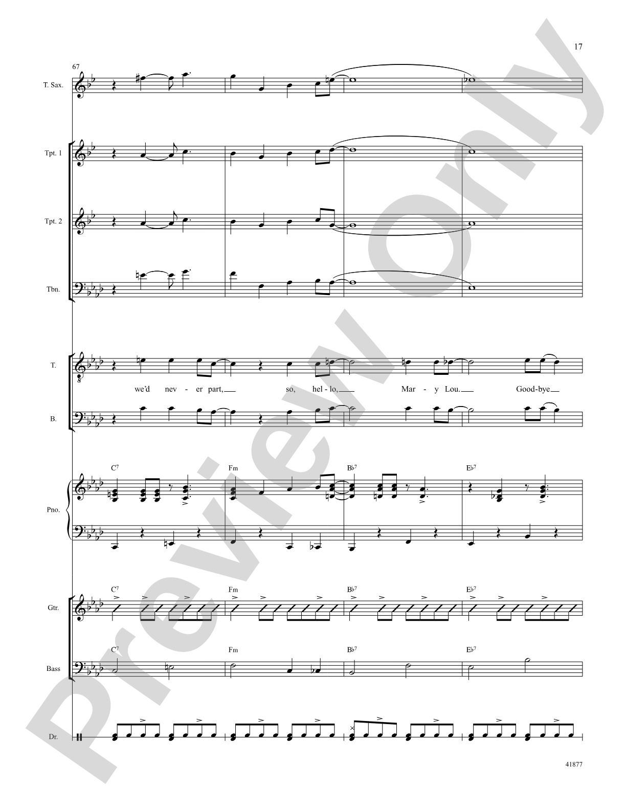 Hello, Mary Lou: Score: Choral SoundPax
