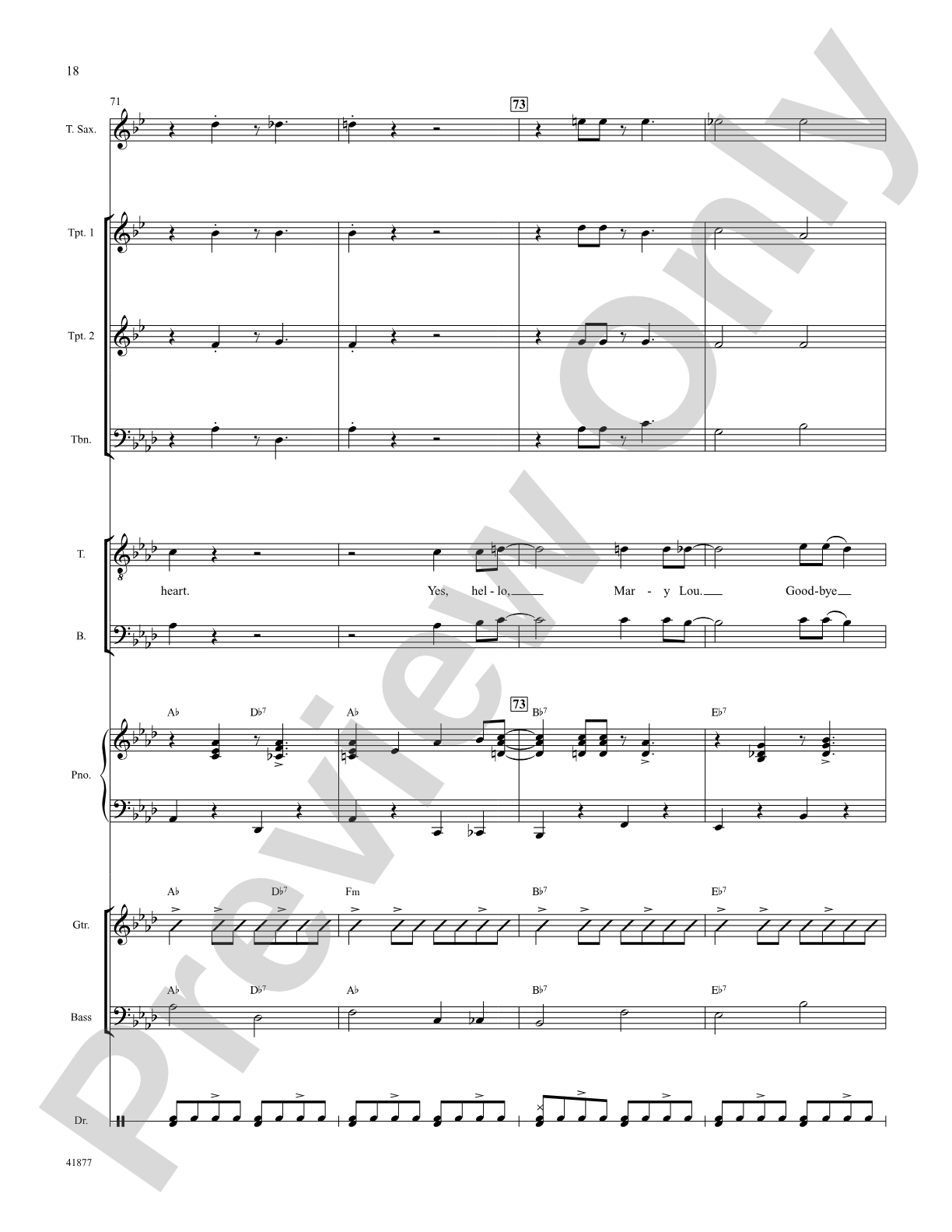 Hello, Mary Lou: Score: Choral SoundPax