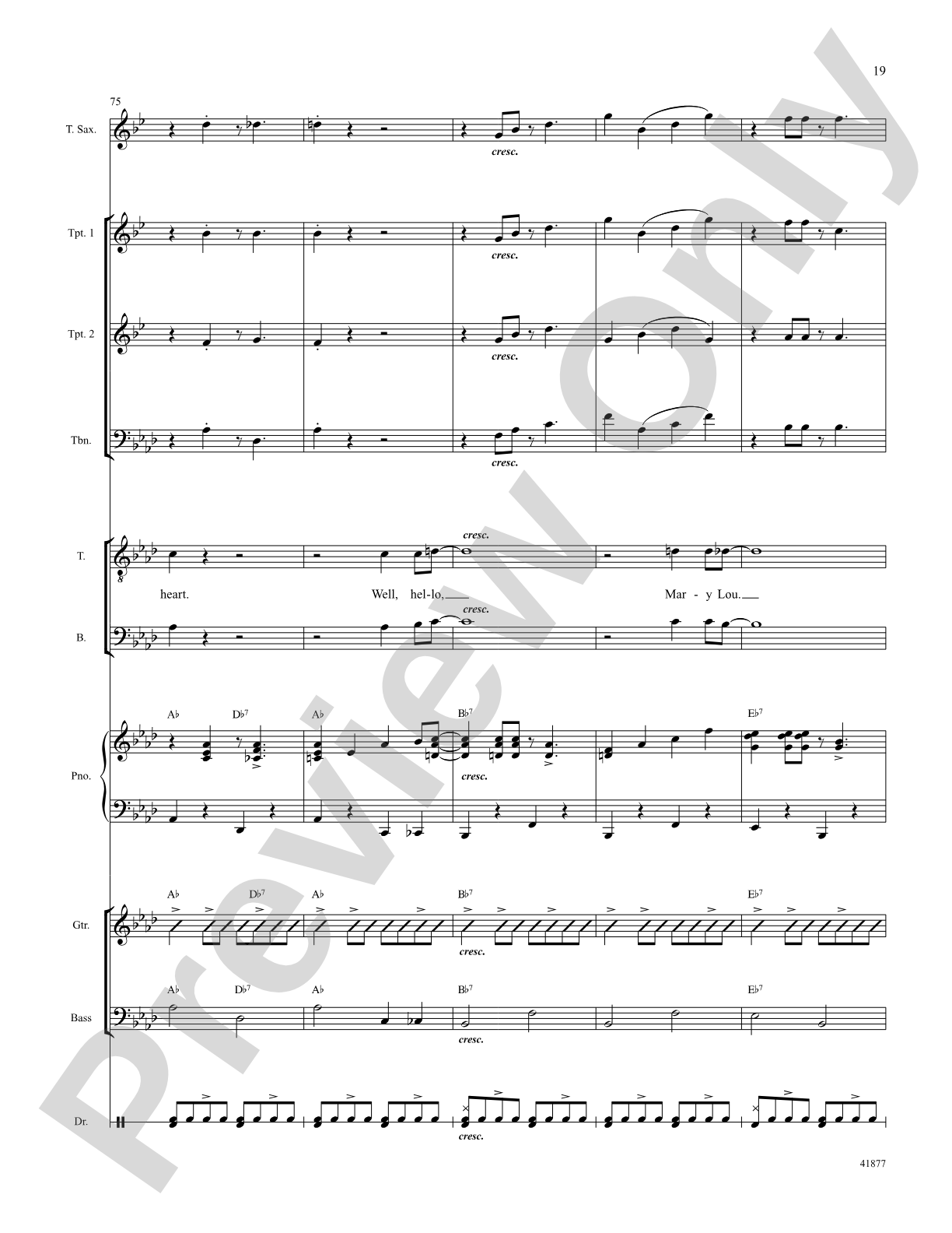 Hello, Mary Lou: Score: Choral SoundPax