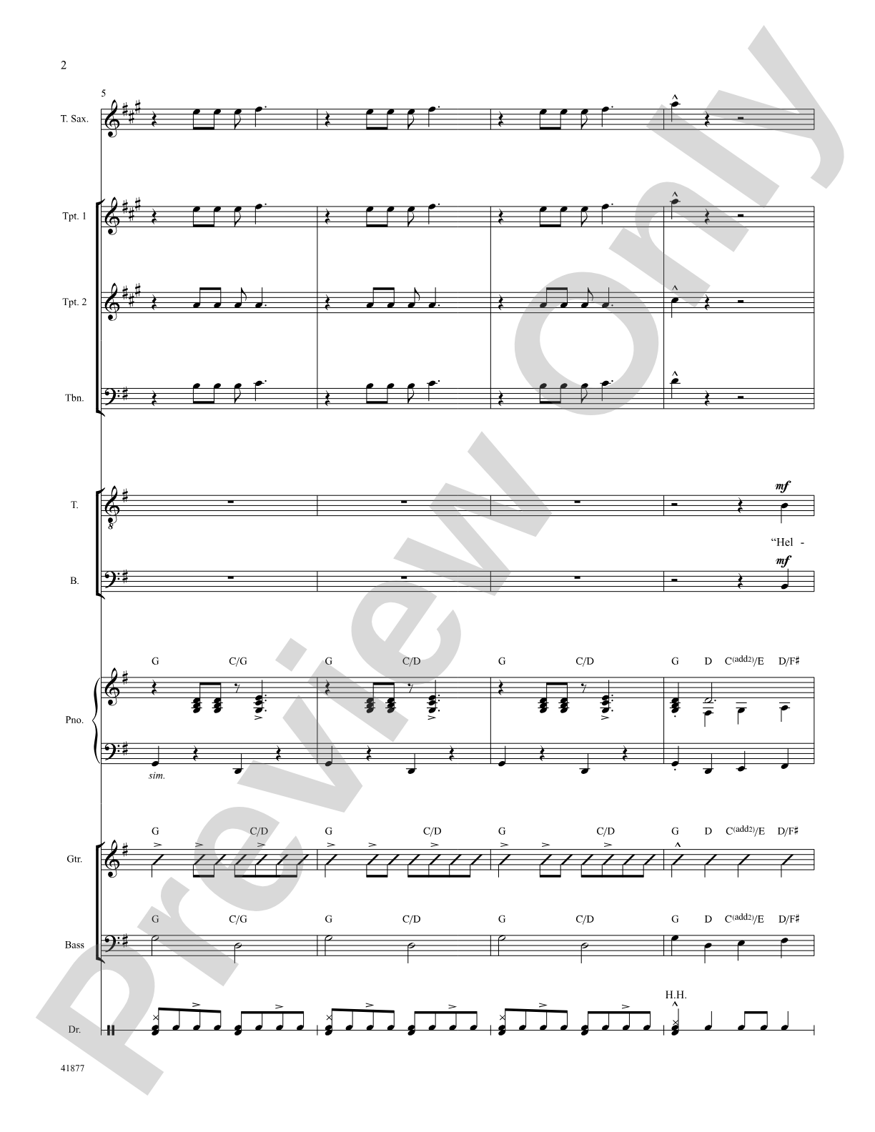 Hello, Mary Lou: Score: Choral SoundPax
