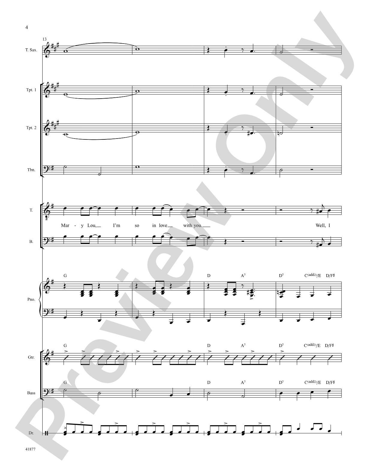 Hello, Mary Lou: Score: Choral SoundPax
