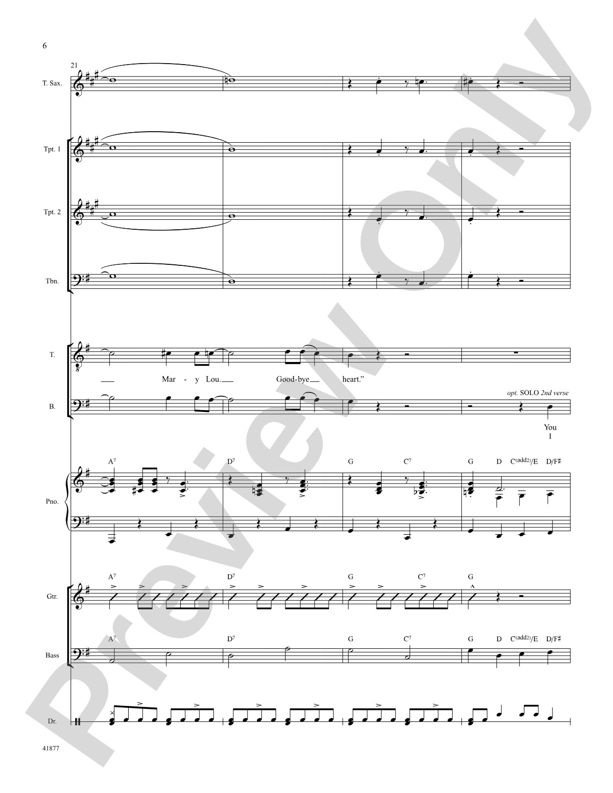 Hello, Mary Lou: Score: Choral SoundPax