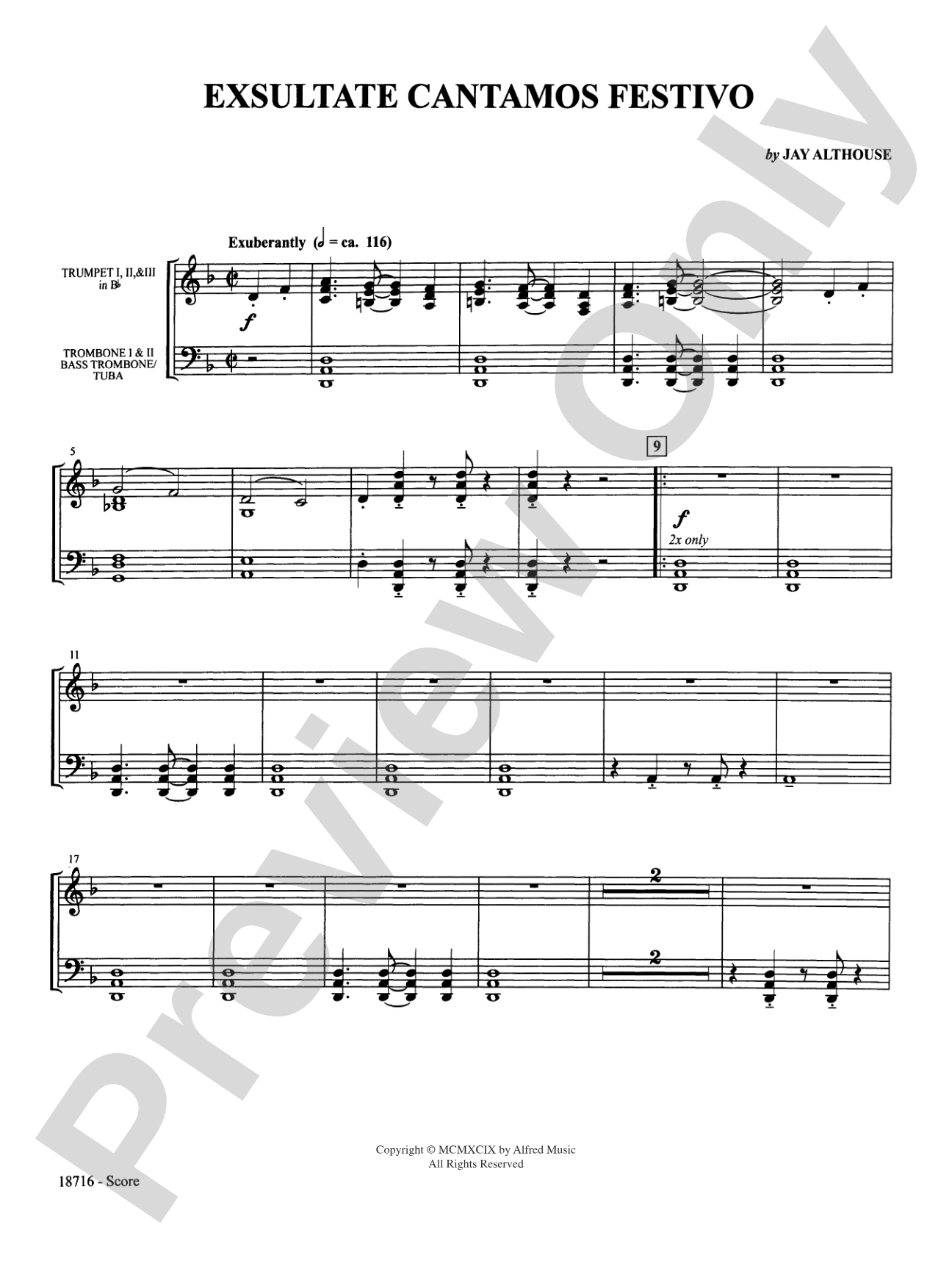 Exsultate Cantamos Festivo: Choral SoundPax