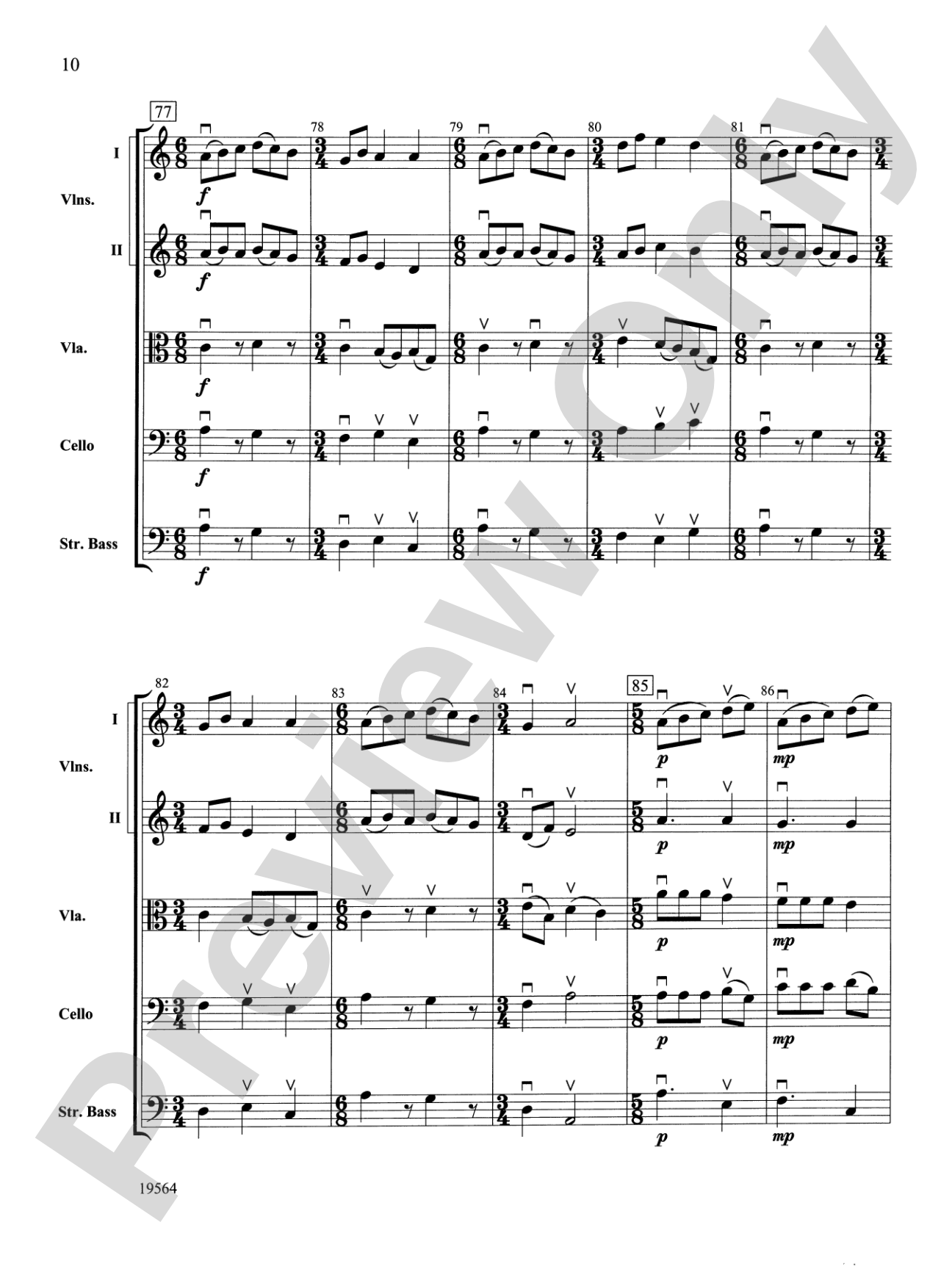 Diversions: String Orchestra Conductor Score & Parts