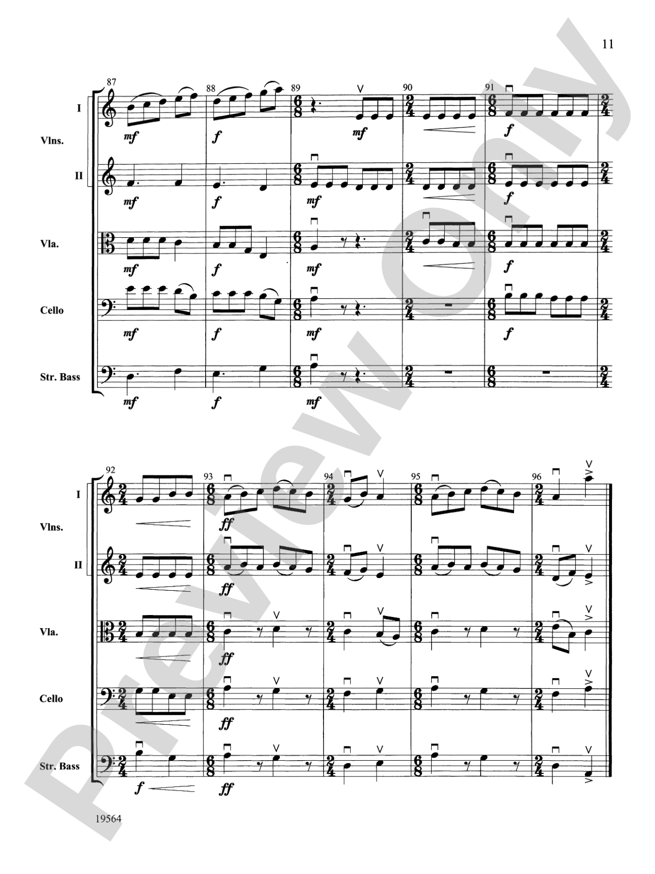 Diversions: String Orchestra Conductor Score & Parts