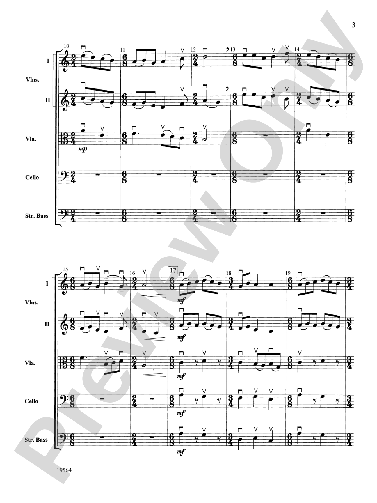 Diversions: String Orchestra Conductor Score & Parts