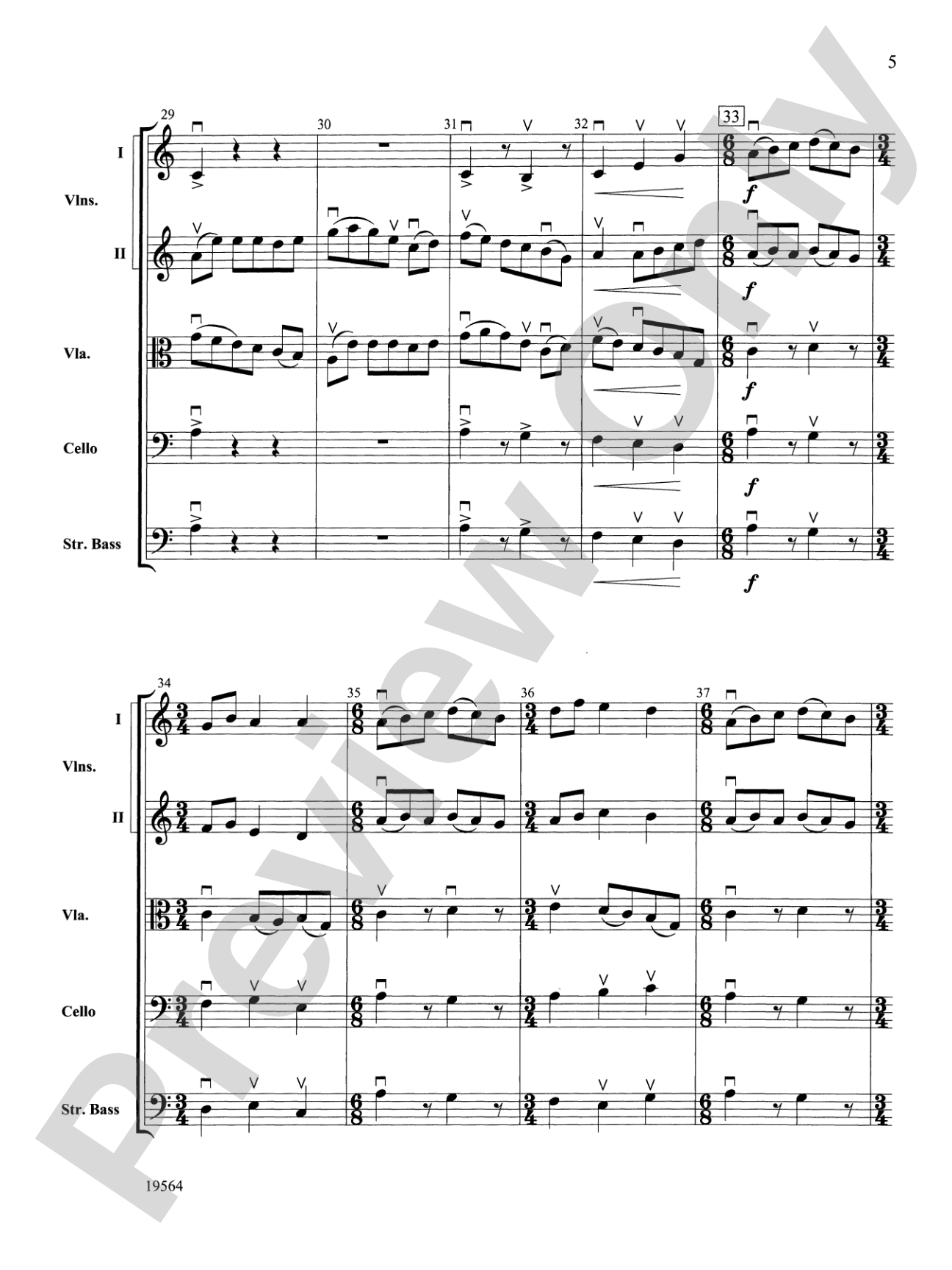 Diversions: String Orchestra Conductor Score & Parts
