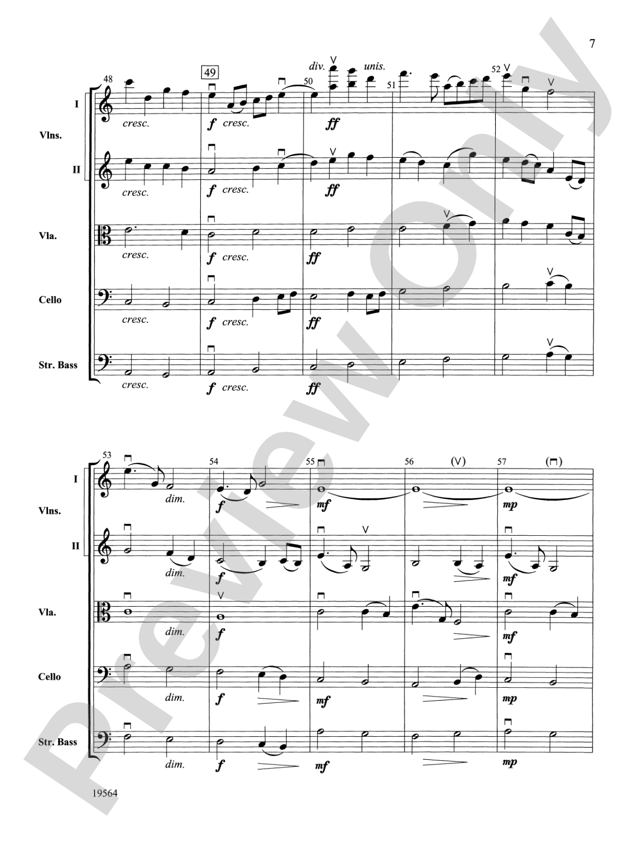 Diversions: String Orchestra Conductor Score & Parts