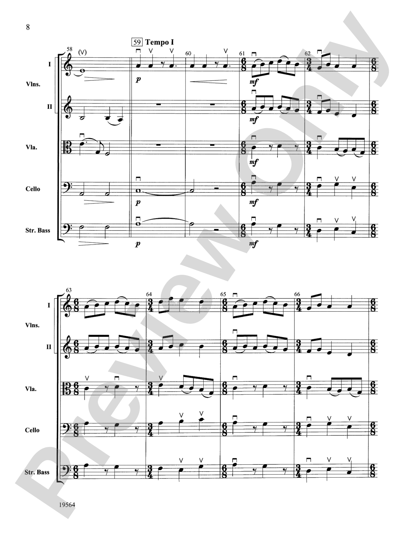 Diversions: String Orchestra Conductor Score & Parts