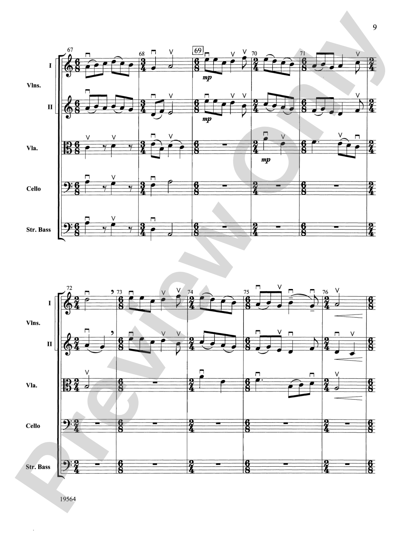 Diversions: String Orchestra Conductor Score & Parts