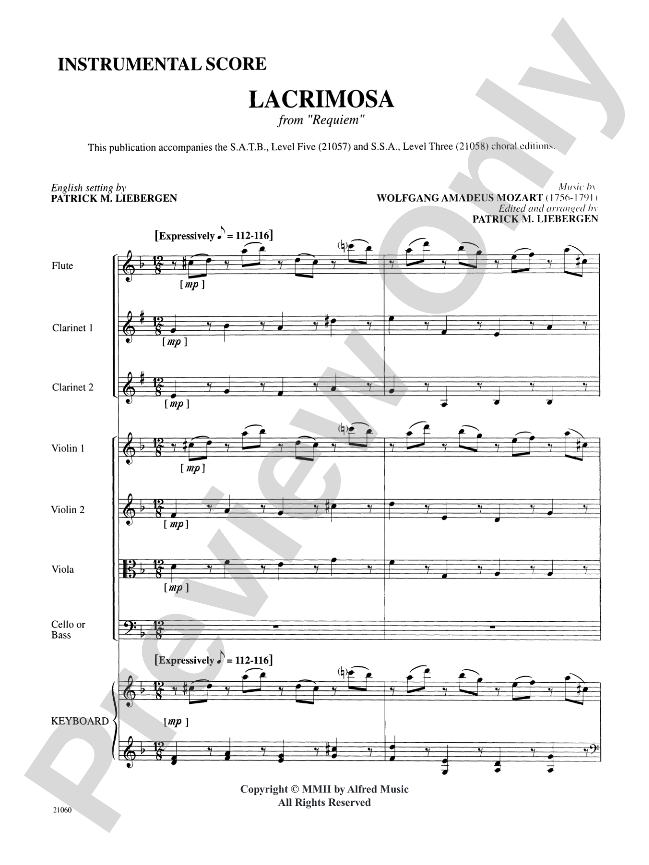Lacrimosa (from Requiem): Choral SoundPax