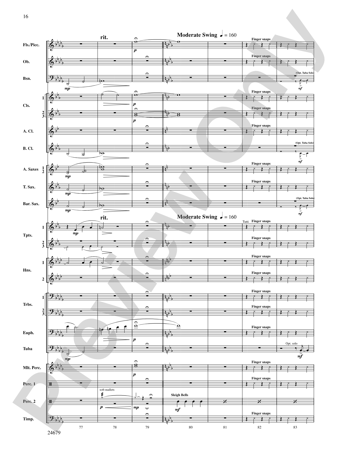 A Most Wonderful Christmas: Concert Band Conductor Score & Parts