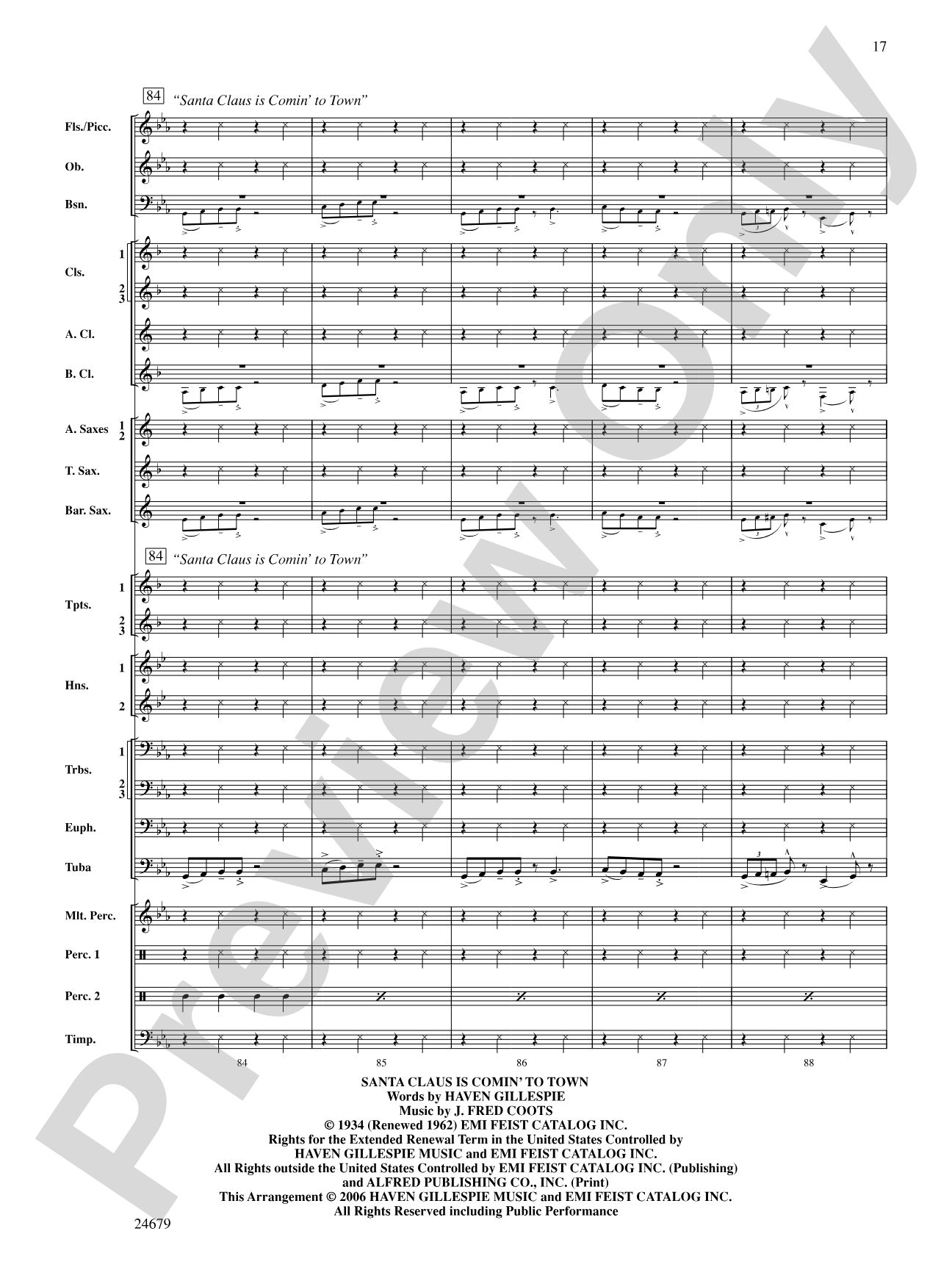 A Most Wonderful Christmas: Concert Band Conductor Score & Parts